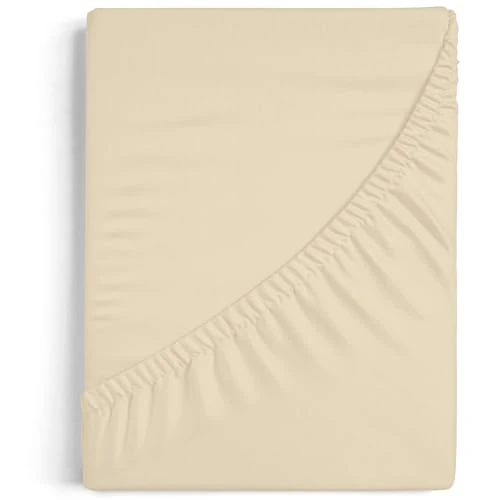 Burrito Blanco | Lenzuola con angoli 120 x 190/200 cm | Letto da 120 cm (+ misure disponibili) | Tessuto in cotone 100% | Design A8 Beige