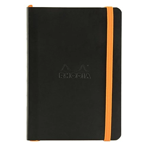 Tijdelijke aanbieding: RHODIA 117352C - Soepel Notitieboek Zwart - A6 10,5 x 14,8 cm - Dot Stippen - 144 pagina's - Clairefontaine Ivoor Papier 90 g/m² - Leeslint, Elastieksluiting - Imitatieleer - Collectie Rhodiarama van 10.59 € naar 10.59 € (0.00% kort