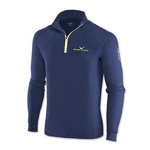 Black Crevice Męska koszulka funkcyjna z zamkiem błyskawicznym, męska koszulka z długim rękawem, w różnych kolorach i rozmiarach, elastyczna i oddychająca męska koszulka z długim rękawem