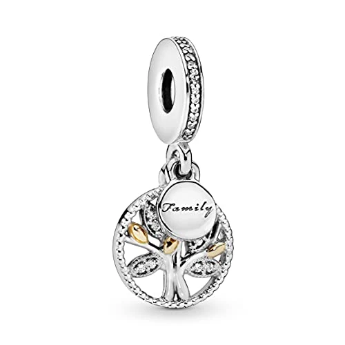 Offerta a tempo: PANDORA Icons Pendente a forma di albero genealogico in argento con zirconia cubica trasparente e 14 carati - 38% da 69.00 € a 43.00 €