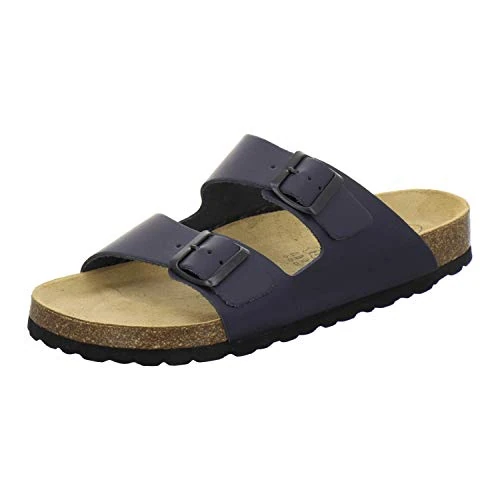 Limitiertes Angebot: AFS-Schuhe 3100 Bequeme Pantoletten für Herren Leder, Hausschuhe Arbeitsschuhe, Made in Germany (41 EU, Blau/Navy) von 69.95 EUR auf 49.95 EUR (Spare 29%)