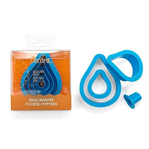 Offerta a tempo: Decora 0255311 Set 4 Tagliapasta Goccia, In Plastica, Il Kit Ideale per Creare Decorazioni in Pasta di Zucchero o di Gomma, Made in Italy, Design originale. Confezione da 4 pezzi. - 0.00% da 7.20 € a 7.20 €