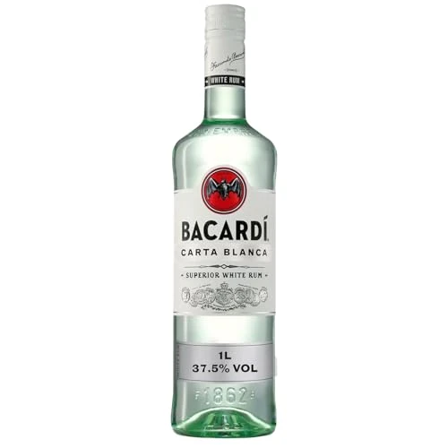 Offre limitée : BACARDI Carta Blanca Superior White Rum - 1 l / 100 cl, 37,5% Vol. - Rhum Emblématique des Caraïbes, Idéal pour la Réalisation de Cocktails de 25.90 € à 21.99 € (15% de remise)