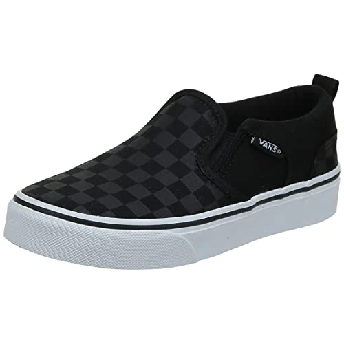 Vans Unisex Kids Yt Asher Trampki, Czarny Checker Czarny Czarny, 10 UK Dziecko