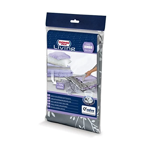 Tijdelijke aanbieding: Domopak Living S2 Jumbo Vacuümzak 2PZ Vacuüm, Kunststof, Grijs van 12.15 € naar 12.15 € (0.00% korting)