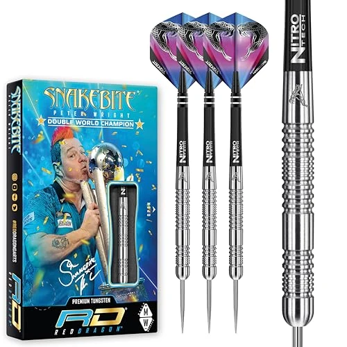 Oferta limitada: RED DRAGON Peter Wright Snakebite Euro 11: 24g Dardos de Tungsteno de Punta de Acero con Plumas y Eje de Dardos de 54.90 € a 43.92 € (ahorro 20%)