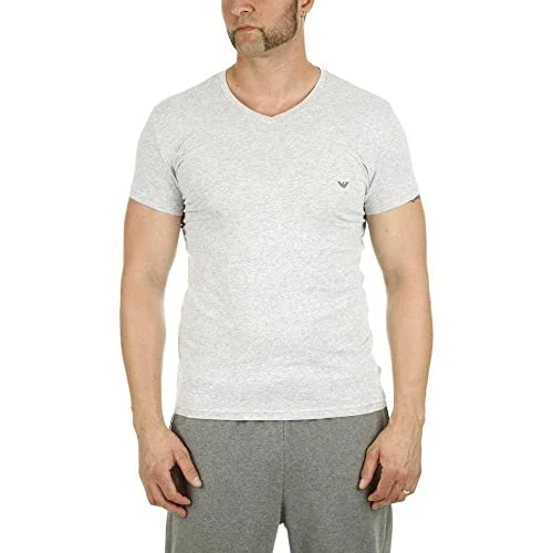 Emporio Armani Underwear Męski T-Shirt Iconic Logo Top Piżama Top Biały, S, biały, S