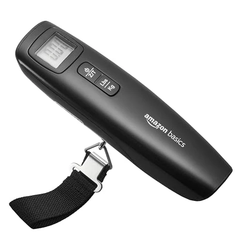 Limited-time offer: Amazon Basics Digital Luggage and Suitcase Scale with Tare Function - 110 Pound / 50 Kilogram Capacity, Battery Included, Black from 4.79 £ to 4.79 £ (save 0.00%)