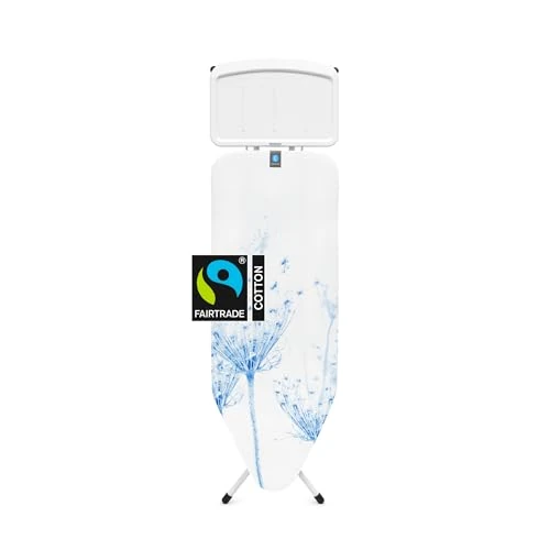Limited-time offer: Brabantia - Ironing Board C - Extra Large Steam Iron Rest - Adjustable in Height - Non-Slip Rubber Feet - Cotton Cover with Foam Layer - Foldable XL Unit - Cotton Flower - 124x45 cm from 130.00 GBP to 130.00 GBP (save 0%)