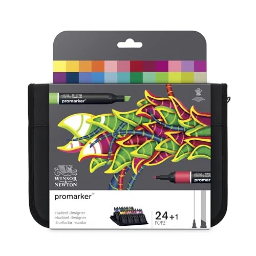 Limited offer: Winsor & Newton ProMarker Set, 24 Count, Student Designer Wallet from 95.90 EUR to 50.20 EUR (save 48%)