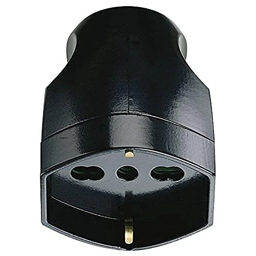 Offerta a tempo: Vimar Ri.00225N Presa Mobile Sicury Grande 2P+T 16 A 250 V~ Universale Standard Italiano P40, Uscita Cavo Assiale, Nero - 61% da 9.66 € a 3.75 €