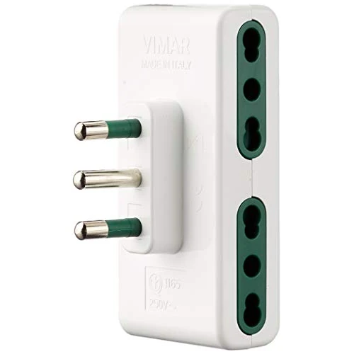 Offerta a tempo: VIMAR, RI.01165B Adattatore multiplo SICURY, spina 16A (grande) standard italiano tipo S17, 4 Bpresa 16A tipo P17/11, bianco - 0.00% da 5.85 € a 5.85 €