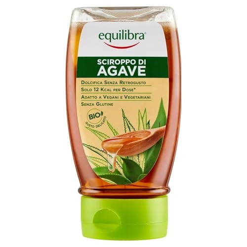 Offerta a tempo: equilibra Integratori Alimentari, Sciroppo D'Agave, da Usare come Dolcificante per Bevande o Ingrediente per Dolci e Dessert, Bio e Senza Glutine, Gusto Delicato, 350 g - 33% da 5.99 € a 4.01 €