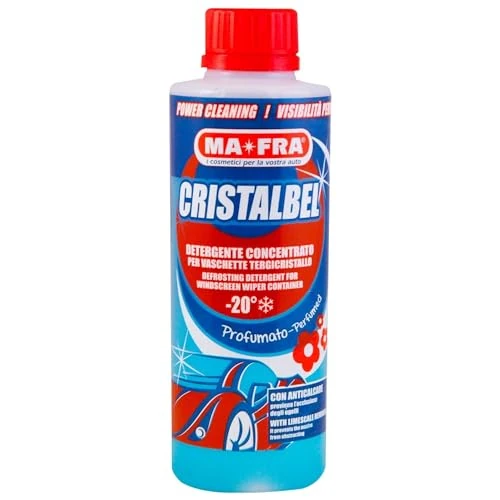 Offerta a tempo: Ma-Fra Cristalbel, Detergente Concentrato per Parabrezza Elimina Incrostazioni, Perfetta visibilità alla Guida, con Anticalcare, 250ml - 0.00% da 18.44 € a 18.44 €