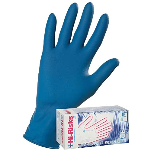 Premium Line EHRP/XL Latex Glove, Blue Hi Risks, Powderfree, XL