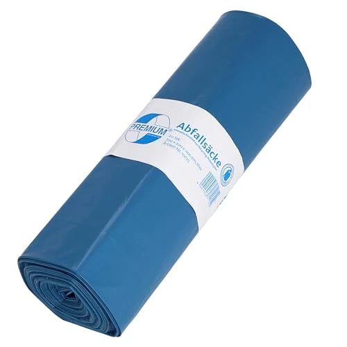 Offerta a tempo: DEISS PREMIUM Sacchi Rifiuti 140 L – 700+200×1100 mm LDPE Riciclato, Blu, 60 µm – Rotolo da 20 Pezzi - 40% da 18.10 € a 10.94 €