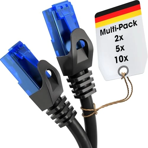 Offerta a tempo: KabelDirekt – 10x 0,5m – Câble Ethernet, Câble Réseau, RJ45/LAN, disponible en 0,25-30m (10Gbps, Vitesse de fibre optique pour les réseaux Gigabit, commutateur, routeur, modem, noir/bleu) - 30% da 36.89 € a 25.98 €