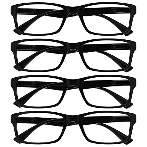 Begrenztes Angebot: OPULIZE Die Lesebrille Unternehmen Schwarz Leser Wert 4er-Pack Herren Frauen UVR4092BK +3,50 von 11.98 EUR auf 10.78 EUR (Rabatt 10%)