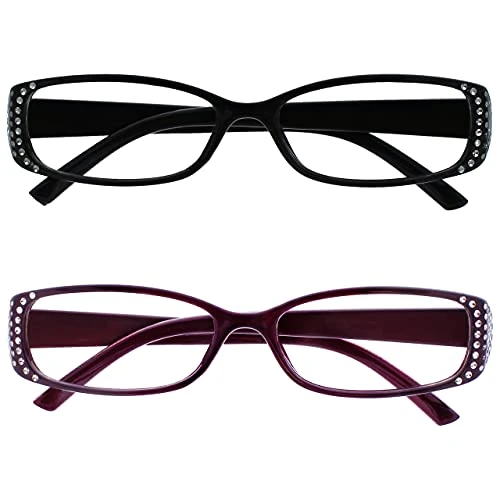 Offre limitée : La Société Lunettes De Lecture Noir & Noir Pourpre Diamonte Style Lecteurs Valeur Pack 2 Femmes Dames UVR2093BK_P +1,00 de 8.20 EUR à 8.20 EUR (remise 0%)
