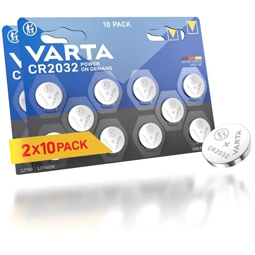 Offerta a tempo: Varta Batterie Electronics CR2032 Batteria al Litio 3V Pacco da 20 Batterie in Confezione Originale da 1 — 20% da 17,63 € a 14,16 €