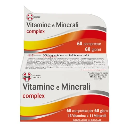 Offerta a tempo: Matt Divisione Pharma Integratore Multivitaminico e Multiminerale, 60 Compresse, 79.8g - 40% da 14.85 € a 8.89 €