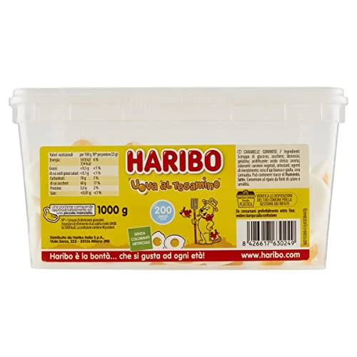 Offerta a tempo: Haribo Uova al Tegamino, Caramelle Gommose a Forma di Uova, Gusto Frutta, Ideali per Feste e Dolci Momenti di Relax - Circa 200 Pezzi [1000gr] - 32% da 10.90 € a 7.37 €