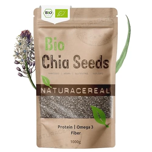 Zeitlich begrenztes Angebot: Naturacereal Bio Chia Samen 1kg - Premium Chiasamen aus biologischem Anbau - Vegan & Glutenfrei - Reich an Omega-3, Protein & Ballaststoffen - Superfood für Müsli von 15.99 € auf 15.99 € (0.00% Rabatt)