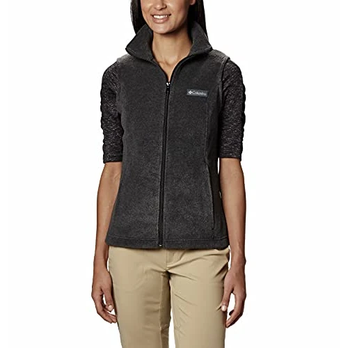 Columbia Benton Springs Vest Chaleco de Forro Polar, Antracita/Antracita, Small Petite Mujeres