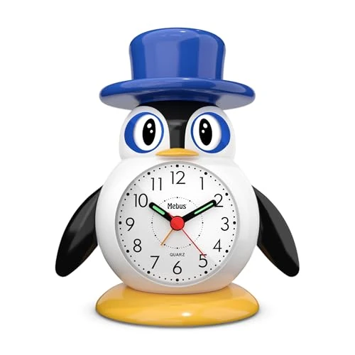 Limited-time offer: Mebus Unisex Analog Quartz Alarm Clock, White Plastic 26514 from 13.56 GBP to 13.56 GBP (save 0%)