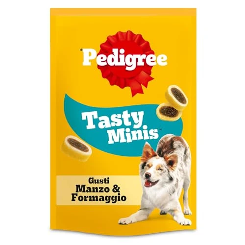 Oferta limitada: Pedigree Tasty Mini Snacks para Perros Sabor Queso y Buey (Pack 6 x 140g) de 17.94 € a 16.86 € (ahorro 6%)