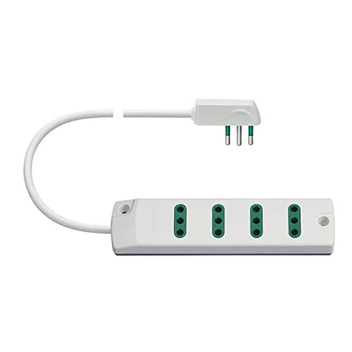 VIMAR Multiple Socket 4 Sockets 10a 10a Plug Space-Saving with Cable 1.5 m White