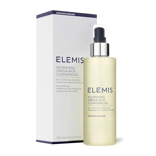 Zeitlich begrenztes Angebot: Elemis Nährendes Omega-Reiches Reinigungsöl 195ml, reinigendes Gesichtsöl zum sanften Entfernen von Make-up, zur Reinigung, Beruhigung und Pflege der Haut – vitaminreiche Gesichtsreinigung. von 50.00 € auf 50.00 € (0.00% Rabat