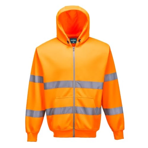 Offerta a tempo: Portwest B305 Felpa con Cappuccio e Zip Alta Visibilità, Arancione, L - 0.00% da 33.55 € a 33.55 €