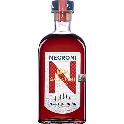 Offerta a tempo: Sabatini Gin, Negroni Ready to Drink, Cocktail Pronto da Bere, 1000ml, Ideale per Negroni Premium, Note Dolci e Amare Equilibrate, Miscela di Sabatini Gin, Vermouth e Bitters, Idea Regalo, 25% Vol. - 33% da 34.90 € a 23.39 €