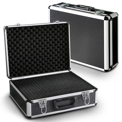 Offerta a tempo: PeakTech 7305 - Custodia universale per strumenti di misura, Custodia in alluminio resistente, Vano porta attrezzi, Imbottitura in schiuma, Con lucchetto, Antipolvere, L - 405 x 330 x 150 mm - 0.00% da 50.75 € a 50.75 €