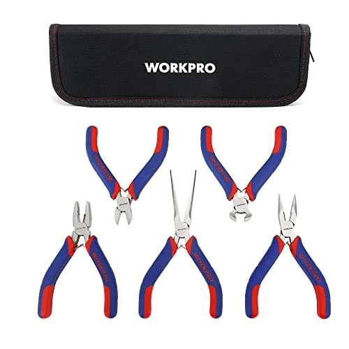 Limited-time offer: WORKPRO 5-Piece Mini Jewelry Pliers Set with Organizer Pouch from 17.99 £ to 17.99 £ (save 0.00%)
