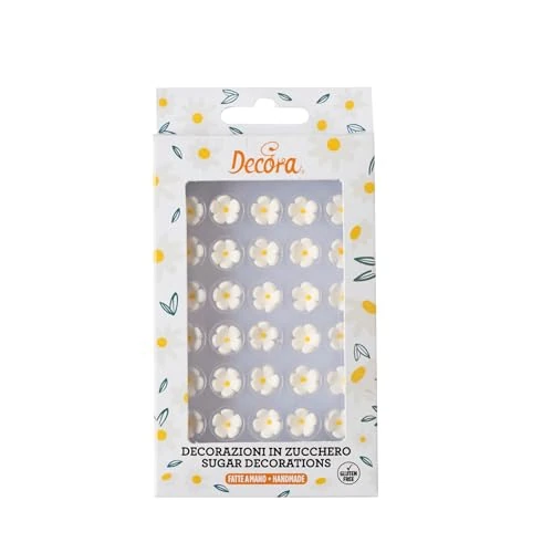 Zeitlich begrenztes Angebot: DECORA, 0500300 Weiße Zuckerblumen, Von Hand gefertigt mit natürlichen Farbstoffen, Verpackt in Blister, Ideal zum Verzieren von Torten und Gebäck, Packung mit 30 Stück. von 6.63 € auf 6.63 € (0.00% Rabatt)