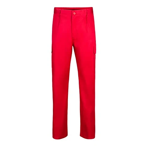 Velilla 345 - Spodnie z wieloma kieszeniami (rozmiar 42) kolor czerwony