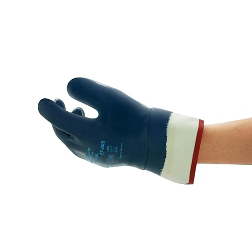 Offerta a tempo: Ansell ActivArmr 27-805 Guanti da Lavoro per Impieghi Pesanti, Rivestimento Impermeabile in Nitrile Resistente al Taglio, Protezione Professionale per Usi Industriali, Blu, Taglia 2XL (12 Paia) - 16% da 44.95 € a 37.69 €