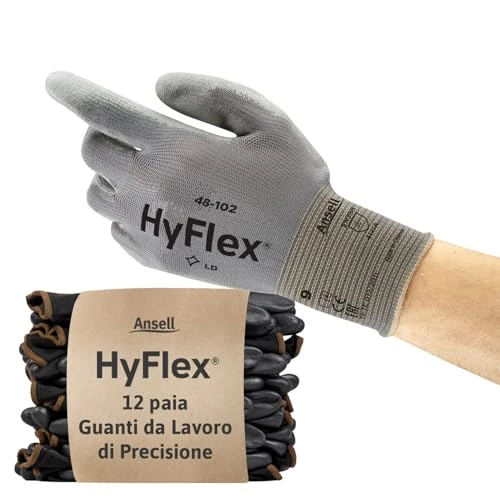 Oferta limitowana: Ansell HyFlex 48-102 Cienkie i ultralekkie rękawice robocze, Precyzyjne rękawice ochronne, Montaż, Majsterkowanie, Mechanika, Malowanie, Damskie I Męskie, Szare, M (12 par) z 98.28 zł na 98.28 zł (oszczędź 0.00%)