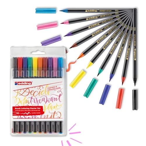 Oferta limitowana: edding 1255 pisak do kaligrafii – 3 x – idealny do kaligrafii i liter na prawie wszystkich powierzchniach – wyprodukowano w Niemczech Tangle Brushpen z 54.72 zł na 54.72 zł (oszczędź 0.00%)