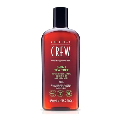 American Crew 3 W 1 Tea Tree Szampon, Czerwony, 450 ml