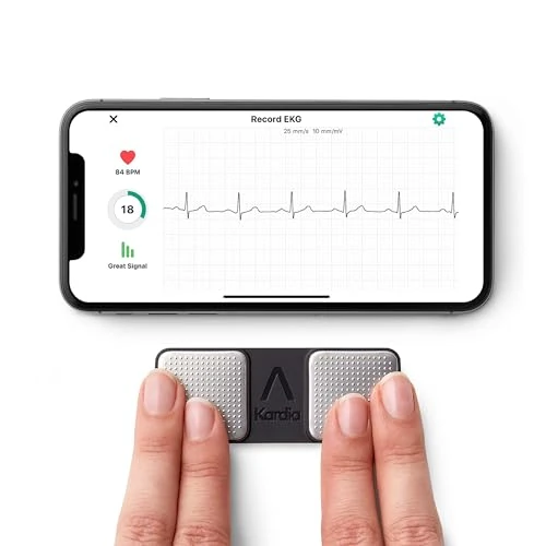 KardiaMobile Personal EKG (ECG) Device and Heart Monitor - Single-Lead EKG Recording - Detect AFib - FDA-Cleared - by AliveCor, Pack of 1