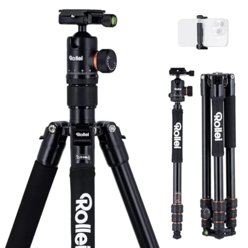 Offerta a tempo: Rollei Treppiede Fotocamera C6i Carbon Heritage 174cm Cavalletto Fotografico con Testa Sferica 360° Compatibile Arca-Swiss Tripod con Funzione Monopiede per DSLR, Treppiede-Fotocamera-Camera-Tripod - 36% da 129.00 € a 81.95 €