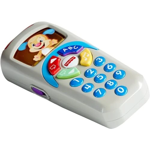 Limited-time offer: Fisher-Price Laugh and Learn Remote, light-up screen, UK English Version, push buttons and 35+ sing-along songs, tunes & phrases, Baby learning toy, early development, English version DLD30 from 14.15 GBP to 14.15 GBP (save 0%)