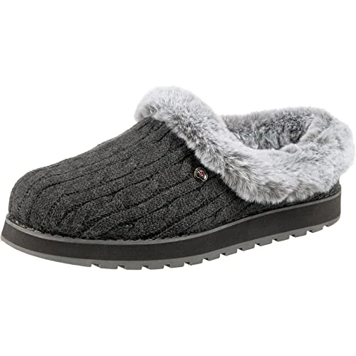 Skechers Keepsakes - Ice Angel, Zapatillas de estar por casa Mujer, Gris (Charcoal), 38 EU