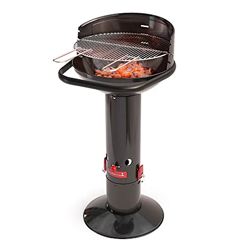 Begrenztes Angebot: Barbecook Loewy 45 Holzkohlegrille BBQ mit Windschutz, Grillen für 6 Personen, schwarz, 43x43x97cm von 119.00 EUR auf 119.00 EUR (Rabatt 0%)