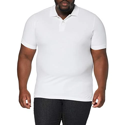 JP 1880 Poloshirt, piqué Uomo, Bianco Neve, 6XL