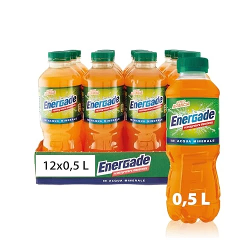 Offerta a tempo: Energade, Bevanda Reintegrante 12x0,5L, Gusto Arancia, Con Sali Minerali, Perfetta Per L'Attività Fisica, Formato On-the-Go per Idratazione Post-Sportiva - 0.00% da 13.80 € a 13.80 €
