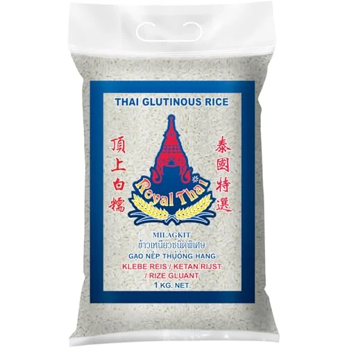 Offerta a tempo: Royal Thai Rice Riso Glutinoso 1kg - Riso Thai - 37% da 3.95 € a 2.48 €